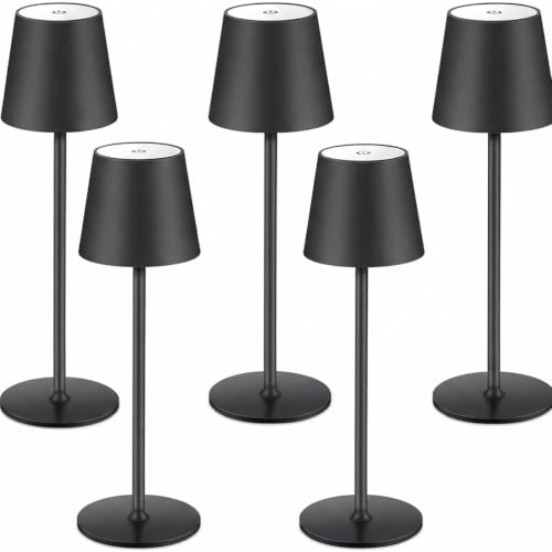 Themishop Set 5 Lampade da Tavolo LED Senza Fili Ricaricabili,