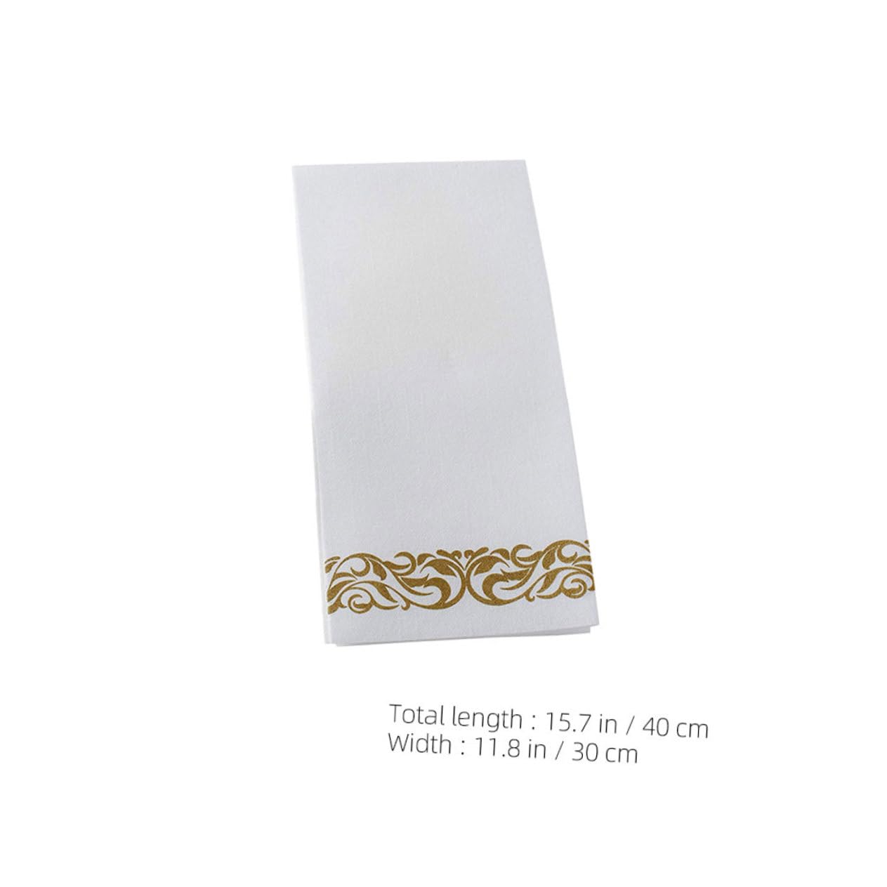 40x30cm Goldbedruckte Papierservietten, 50 Stück, 6-fach