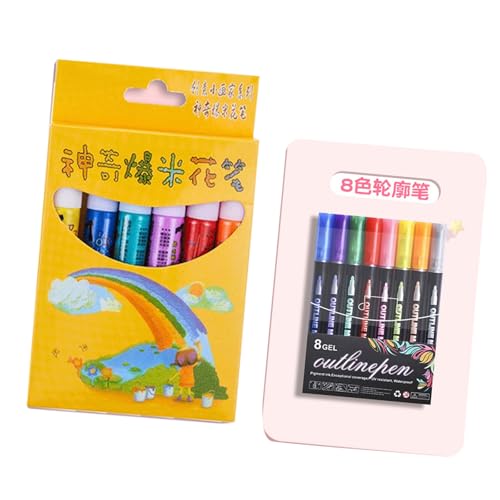 Multicolor Foam Drawing Pen Three Dimensional Printing Pen for Kids Students Card Making Doodling Creative Art Craft Creative To
