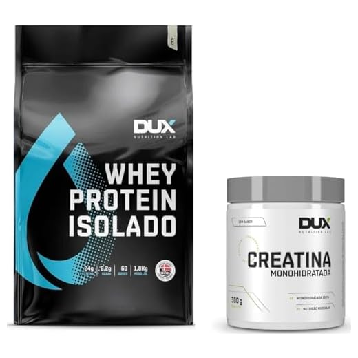 Kit Dux Nutrition Whey Protein Isolado Refil (1.8Kg) - Coco + Creatina 300g