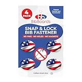 bibSNAPS Race Bib Clips - Safety Lock Fasteners - Secures Running, Marathon, Cycling and Event Number, Non Magnetic, Easy to Use, Soft & Reusable - Replacement for Pins & Magnets - USA Flag (4pcs)