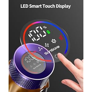 Cordless Vacuum Cleaner 550W 45KPA 60Mins Cordless Stick Vacuum Cleaner With Touch Screen Self StandingWall Mount Charging Handheld Vacuum Cleaners for HomePet HairCarpetsHard FloorsX7A