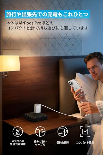 Anker Nano Charger (35W, 巻取り式 USB-Cケーブル) ホワイト USB PD USB-C 急速充電器【PSE技術基準適合】iPhone 17シリーズ MacBook Air Galaxy Android スマートフォン ノートPC その他各種機器対応