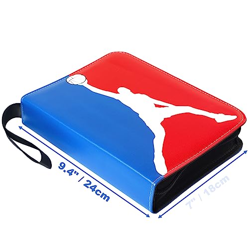 Basketball Trading Card Binder With Sleeves Leatherette 4 Pocket Card Holder Album For Basketball Trading Card 400 Nba Tcg Top Loading 3 Ring Card Binder #TOP3