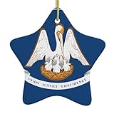 Christmas Tree Ceramic Hanging Star Pendant UDFKGLP Louisiana State Flag Picture Homes, Shopping malls, supermarkets and Stores