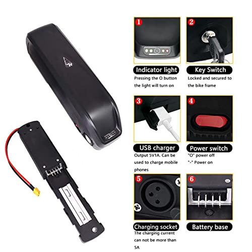 Bateria 48V 20AH Ebike, Bateria De Mountain Bike Hailong Lithium Li-ion Pack,BMS Embutido,para 250W