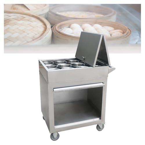 Scaffale per condimenti in acciaio inossidabile con 12 barattoli, carrello versatile per ristoranti e bar, stazione di preparazione di insalata di sandwich commerciale, 73 x 48 x 80 cm