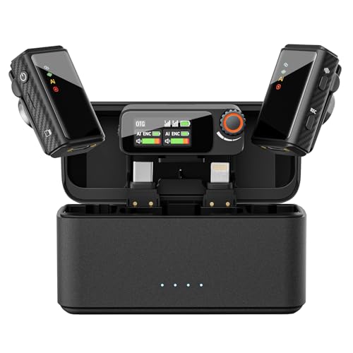Image of String Swing Wireless Microphone with Noise Cancellation, Collar Mic for YouTube Video Recording and Vlogging, Wireless Mic Compatible with DSLR, iOS and Android
