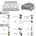 PawHut Haustiersofa, Hundebett, Hundematte, Hundesofa, Naturholz+Plüsch, Grau, 66,5 x 45 x 35,5 cm