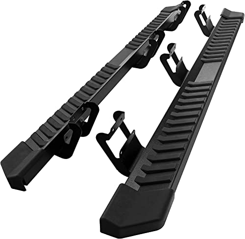 Side Step Nerf Bar Running Board Replacement for 99-16 Ford F250 Superduty Crew Cab（4 Full Size Door）,6 Inch Step Pad Design,OE Style (Black)