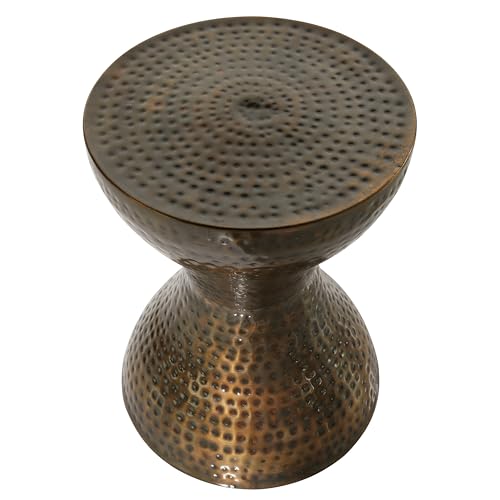 Deco 79 22021 Metal Handmade Side End Accent Table Hammered End Table thumb #5