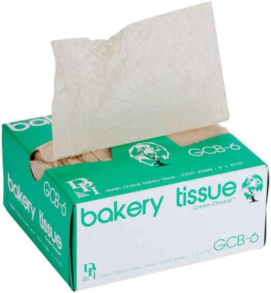 Durable Packaging 6" x 10 3/4" Green Choice Interfolded Kraft Unbleached Brown Soy Wax Bakery Tissue