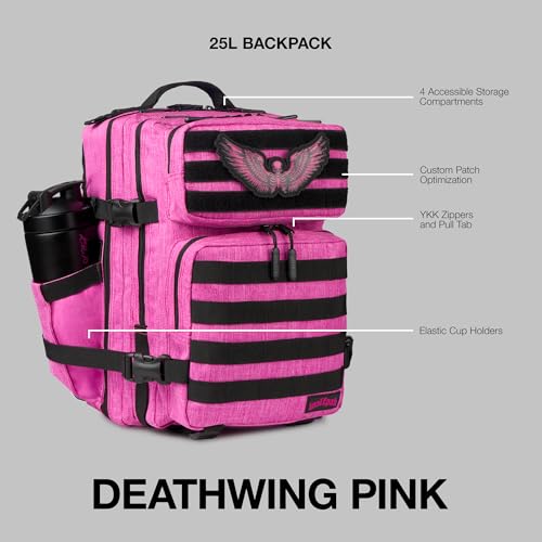 Image of WOLFpak 25L Athletic Gym Backpack - Durable 1000D Waterproof Oxford Material with MOLLE Webbing, Laptop Pocket