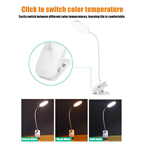 Preisvergleich Produktbild Tragbare Mini-LED-Clip-Leselampe, Leselampe, Schreibtischlampe, Büro, Bett, verstellbar Komtemporär Verschiedene Farben-2