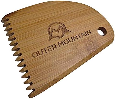 Outer Mountain Surfboard Wax Comb - Bamboo Surfboard Wax Scraper & Surf Wax Remover - Surfer Gift