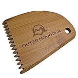 Outer Mountain Surfboard Wax Comb - Bamboo Surfboard Wax Scraper & Surf Wax Remover - Surfer Gift