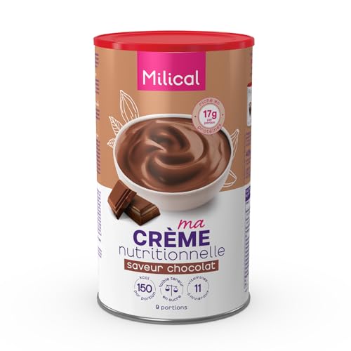 Crème Nutritionnelle Diététique | Pot de 405g | Perte de Poids | Hyperprotéinée et Hypocalorique | Laboratoire Milical (Chocolat)