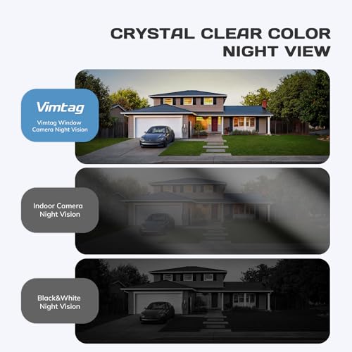 Image of No Drill 2K Window Camera with Angled Mount, 5GHz&2.4GHz WiFi Indoor Camera for Home Security for Outdoor Monitoring, Anti-Glare Color Night Vision, 24 /7 Recording, Free Human /Car /Pet Detection, Alexa