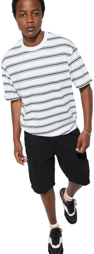 Image of Max Men Cotton URB N Oversized Striped T-Shirt