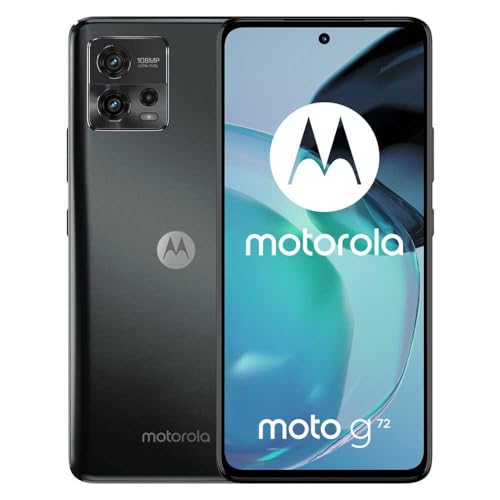 Motorola Téléphone portable Moto G72 météorite Android 12 double SIM 8 Go LDDR4X