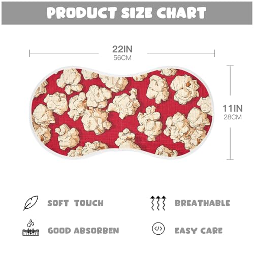 Popcorn Red Burp Cloths Baby Boys Girls Absorbent Soft Cotton Burping Cloths Rags, 1 Pack2