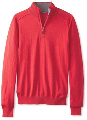 Thirty Five Kent Men's Silk/Cotton Saddle Seam Quarter Zip