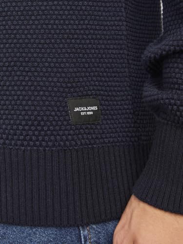 JACK & JONES Herren Knit Crew Neck Bf Strickpullover, Farbe:Dunkelblau, Größe:L – Ansicht 2