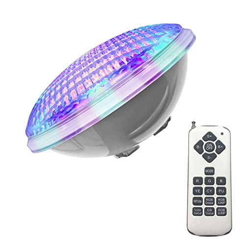 Monsing Swimming Pool Lights PAR56 40W 12V LED Pool Lighting Hanging Underwater Replacement 300W Halogen Spotlight (RGB)