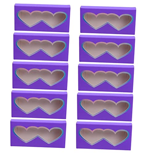 FRCOLOR 10pezzi Scatole Per Extension Ciglia Carta Organizer Per Ciglia Finte Scatoline Portaciglia Forma Di Cuore Per Conservare e Proteggere Finte