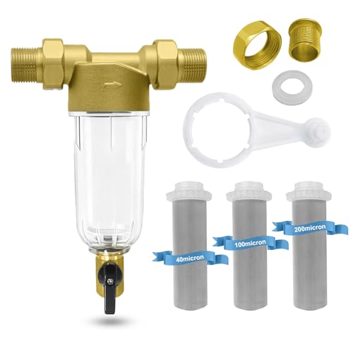 Spin Down Sediment Filter, 40/100/200 Micron Inline