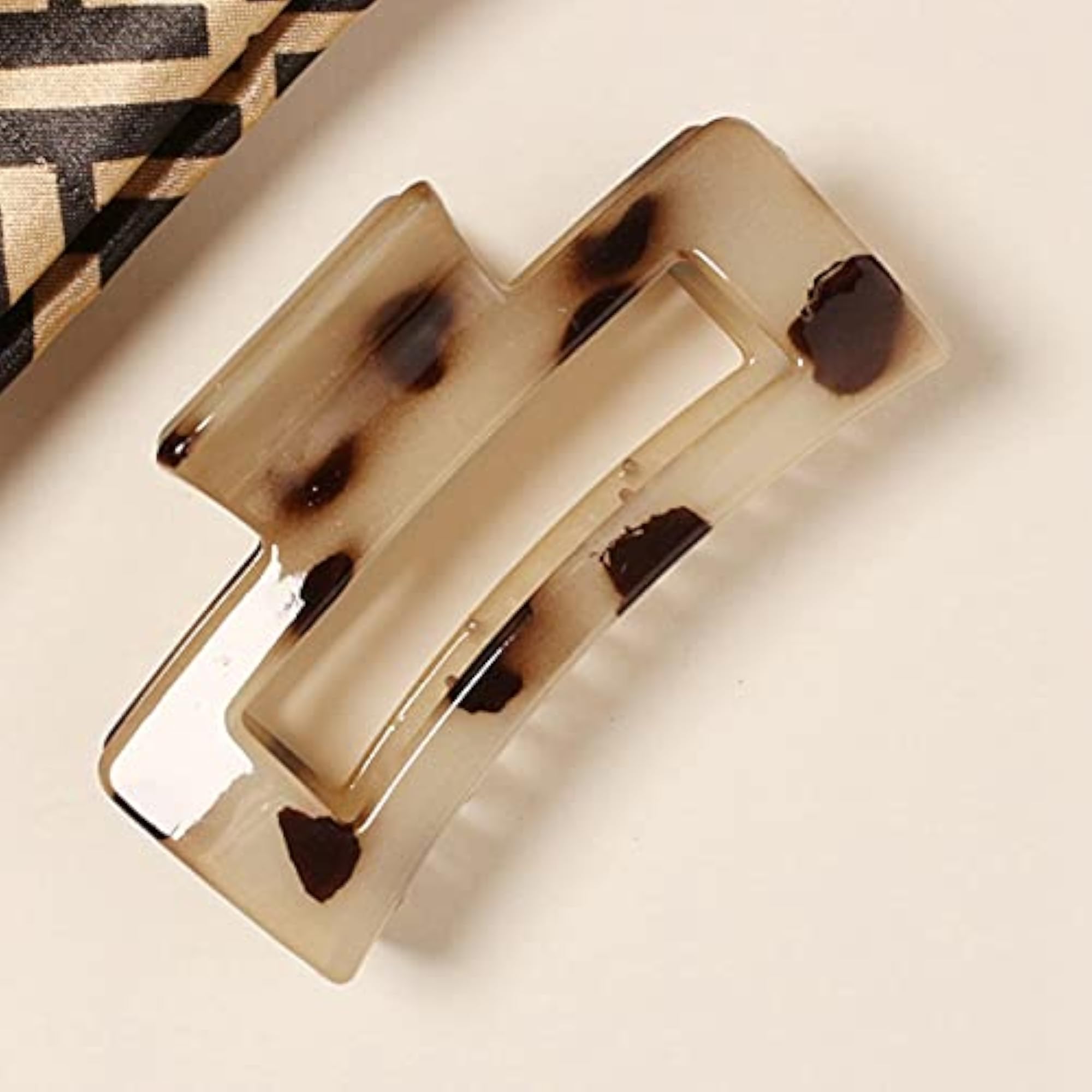 9PCS Leopard Geometric Acrylic Hair Claw Clip Set