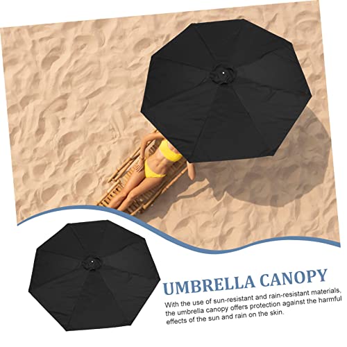 Toile de parasol résistant aux intempéries housse durable noire TOYANDONA - 4