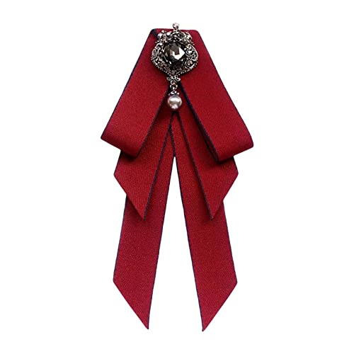 La Mejor Recopilación de Pajaritas para Hombre . 50 UxicRuya Pajarita preatada para mujer, corbata con lazo, diamantes de imitación, decoración de ropa, elegante cinta, pajaritas, broche para traje, banquete, Rojo
