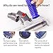2 Pack Vacuum Lower Duct Hose Kit Compatible with Dyson V12 Soft Roller Cleaner Head,Vacuum Attachment Replacement Parts for Home Cleaning, 1 Set Screwdrivers, 1 Clean Brush