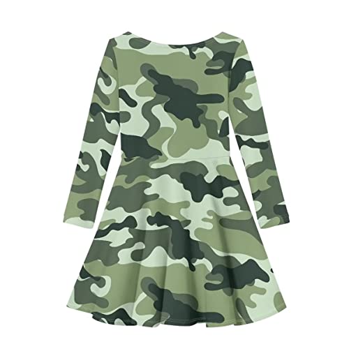 Cumagical Girls Dress Long Sleeve Twirl Swing A Line Skater Dress Cute Kids Casual Clothes2