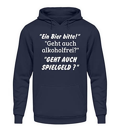 Sweat bière à capuche bleu XXXXXL pour éviter les vêtements trop serrés