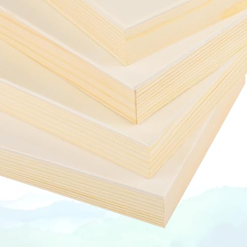 Aodaer 4 Pack Wood Panels 36 x 36 Inch Wooden Panels Canvas Unfinished Craft Wood Boards Panel for Art Crafts Acrylic and Oil Painting Pouring DIY Projects by Aodaer - Image 3