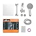 APPASO Showers for Bathroom, Set of 0cm High Pressure Rain Shower Head and Handheld Shower, with 150cm Hose, 360 Degree Adjustable Swivel Head, Easy Tool-Free Installation