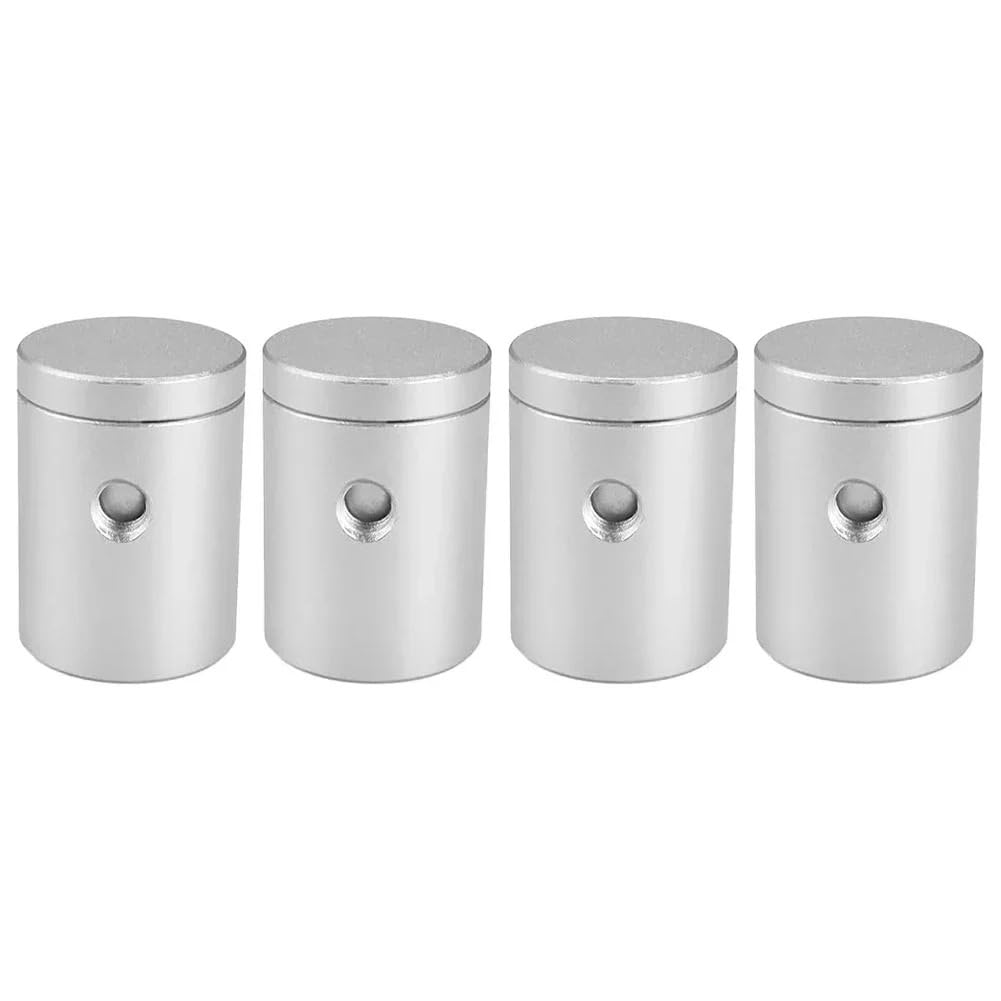 Udhsnjzg One Color Glass Clamps 4Pcs Glass Clamp Aluminum Alloy Mirror Holder With Screws Wall Mount For Picture Clip Shelf Support Brackets