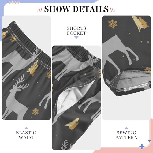 Boys' Pants Deer Christmas Reindeer Long Bottoms Jogger Pants Elastic Waist Trousers with Pockets S-XL4