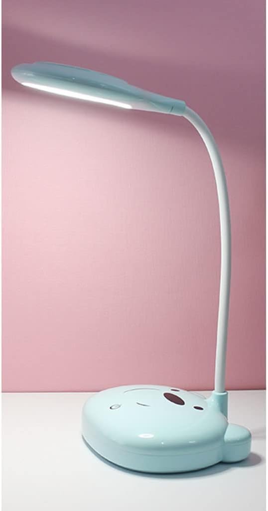 Nightstand Lamp Abs Eye Protection Desk Lamp 360°Bending Three-Stage Dimming for Dormitory Study Reading Lamp