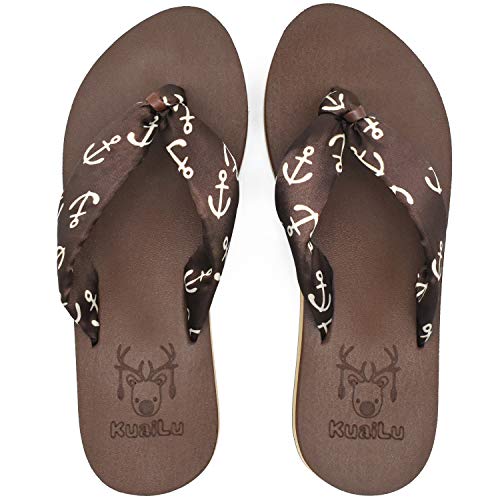 Kuailu Women's Yoga Foam Flip Flops With Arch Support Thong Sandals Non-Slip #TOP4