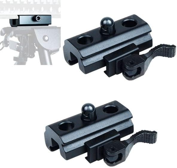 360 Tacitcal MLok Bipod Mount Aluminio Perfil bajo Harris - Estilo Stud bipod Adaptador Negro