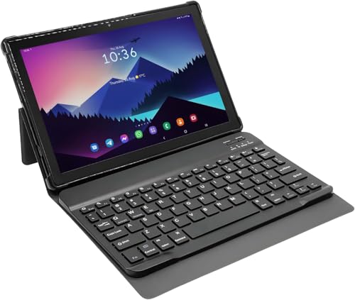 Tablet E1035 10.1' 256GB/ 8GB RAM Bateria 6000mAh, Android, Octa Core, Câmera 13MP Dual Chip com Capa e Teclado para Trabalho e Estudos (Azul)