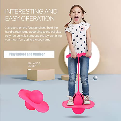 Christoy Pogo Jumper With Handle And Ball Pump, High Jump Toy Bounce Jump Trick Board Pogo Bouncing Ball Safe And Fun Pogo Stick For Kids Boys Girls And Adults (Green) #TOP4