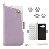 Google Pixel 9a ケース 手帳型 グーグル ピクセル9a ケース 可愛い 猫 足跡 ピクセル 9A カバー 女性 マグネット式 Pixel9 A スマホケース カード入れ収納 横置きスタンド機能 ぐーくるぴくせる9a PUレザー 衝撃吸収 軽量 全面保護 外側ポケット 防塵 擦り傷防止 シンプル 大人人気 6.3インチ (パープル)