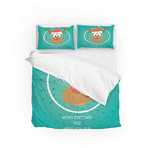 Housse de couette microfibre King confortable avec taies d'oreiller