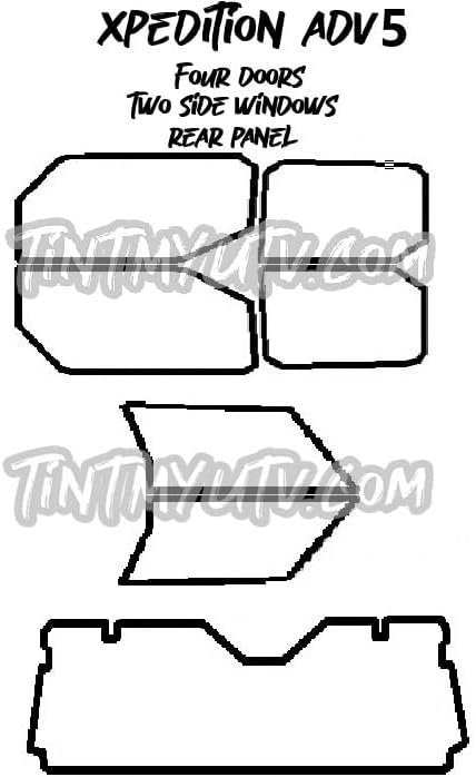 2024 and Newer Polaris Xpedition ADV5 (4 Door with Cap) UTV Precut Window Tint Kit (35, Ceramic)