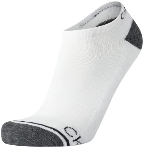 Image of Calvin Klein Mens No Show Socks - 6 Pack Soft Cotton Blend Cushioned Athletic Low Cut Socks for Men for Sports and Running