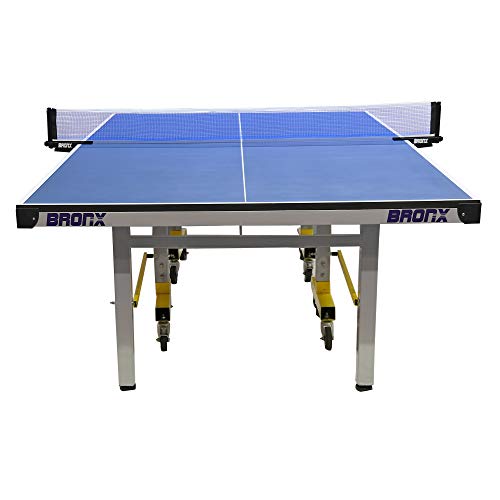 Image of Bronx Advance Table Tennis Table with 25 mm Both Side Laminated Black top and 100 mm 6+2 Stopper Wheel (2 TT bat, 3 Balls and 1 Cover)